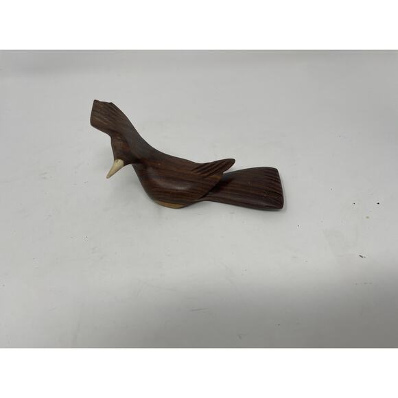 Vintage Ironwood Long Tail Bird Figurine Hand Carved Wood - Picture 2 of 8